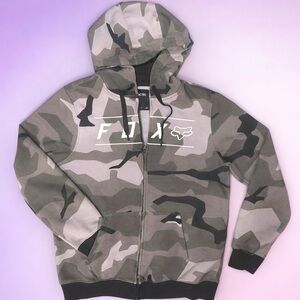 Fox Camo Zip Hoodie Unisex M